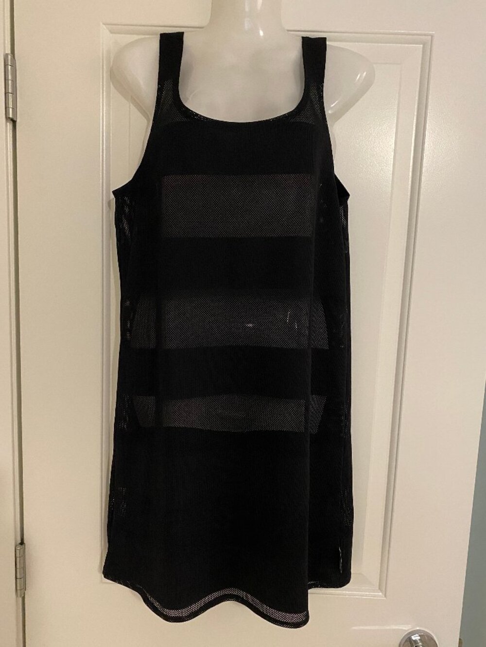 Speedo SwimSuit Black Mesh Cover Up M